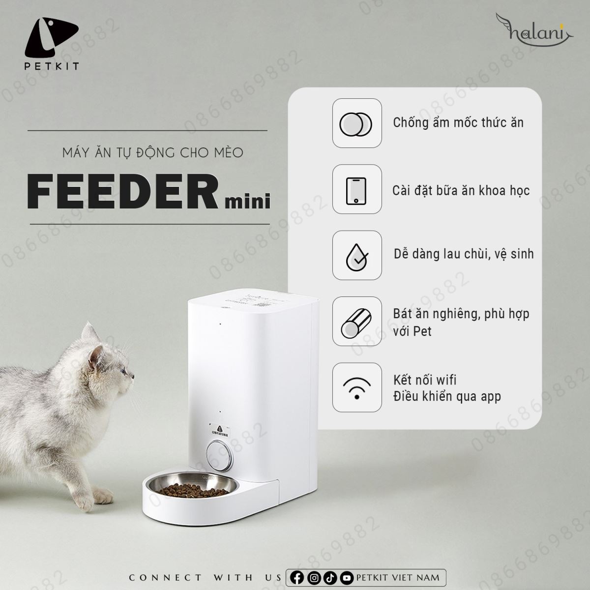 Máy ăn petkit feeder mini khay inox 1.jpg