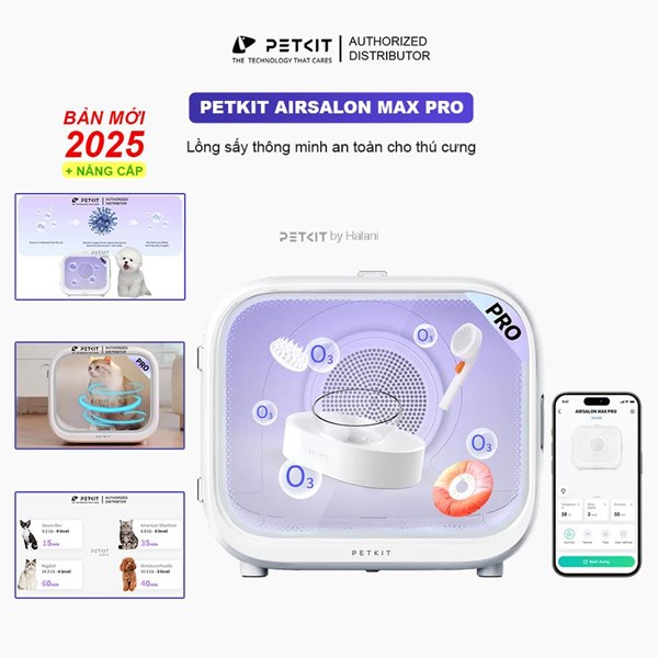 Máy sấy Airsalon Max pro cho thú cưng chính hãng PETKIT