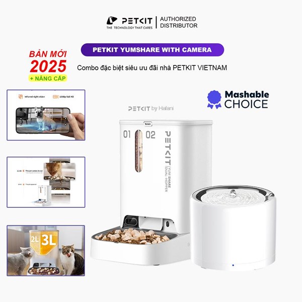 Combo máy ăn & máy nước pro nhà PETKIT